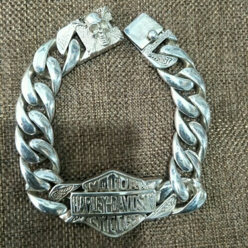 Handmade Tribal Silver Skull Bracelet for Men