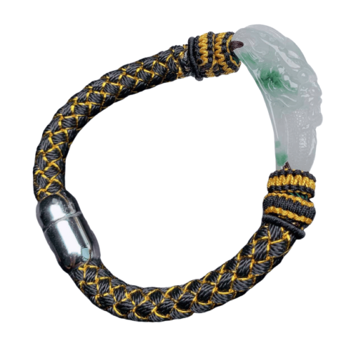 Ice Jadeite Floating Green geschnitzt Dragon Platte Armband, natürlichen Edelstein, exquisite einzigen Drachen geschnitzt, Handgelenk zu sehen.