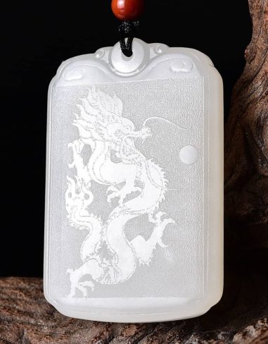 Hotan Jade - Drago e Fenice Armonia】 Ciondolo di Drago Fenice Naturale Hotan Jade - Scolpito a mano (2) Ciondolo Hotan Jade Dragon Phoenix, intaglio di giada naturale, dettagli intricati.